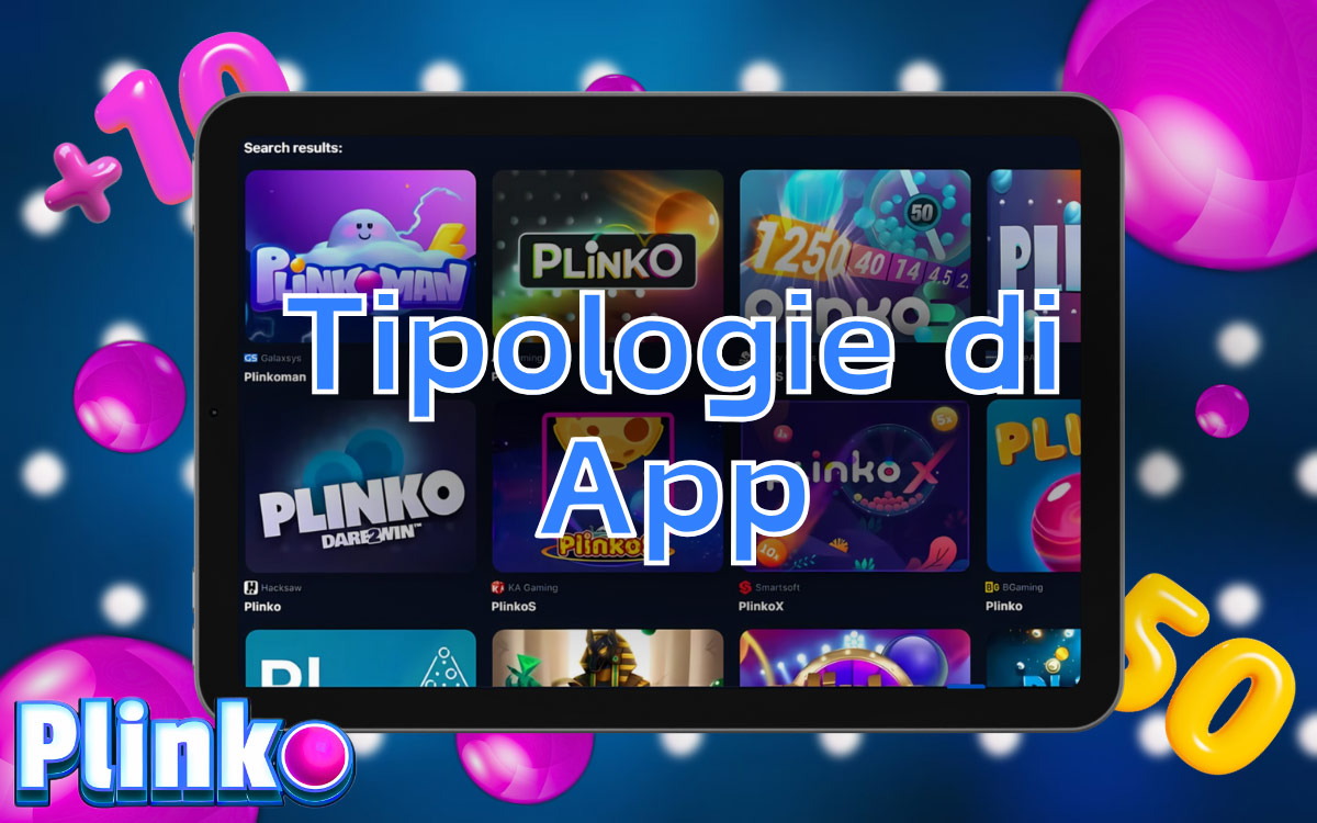 Il gioco Plinko ha diversi tipi di applicazioni